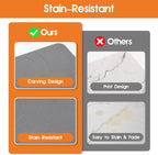 2 Pack Stone Dish Mat for Kitchen Counter, Dirt-Resistant Quick Drying Fast Absorbent Non-Slip Diatomite Mat, Natural Diatomaceous Earth Dish Drying Pad (Dark Grey)