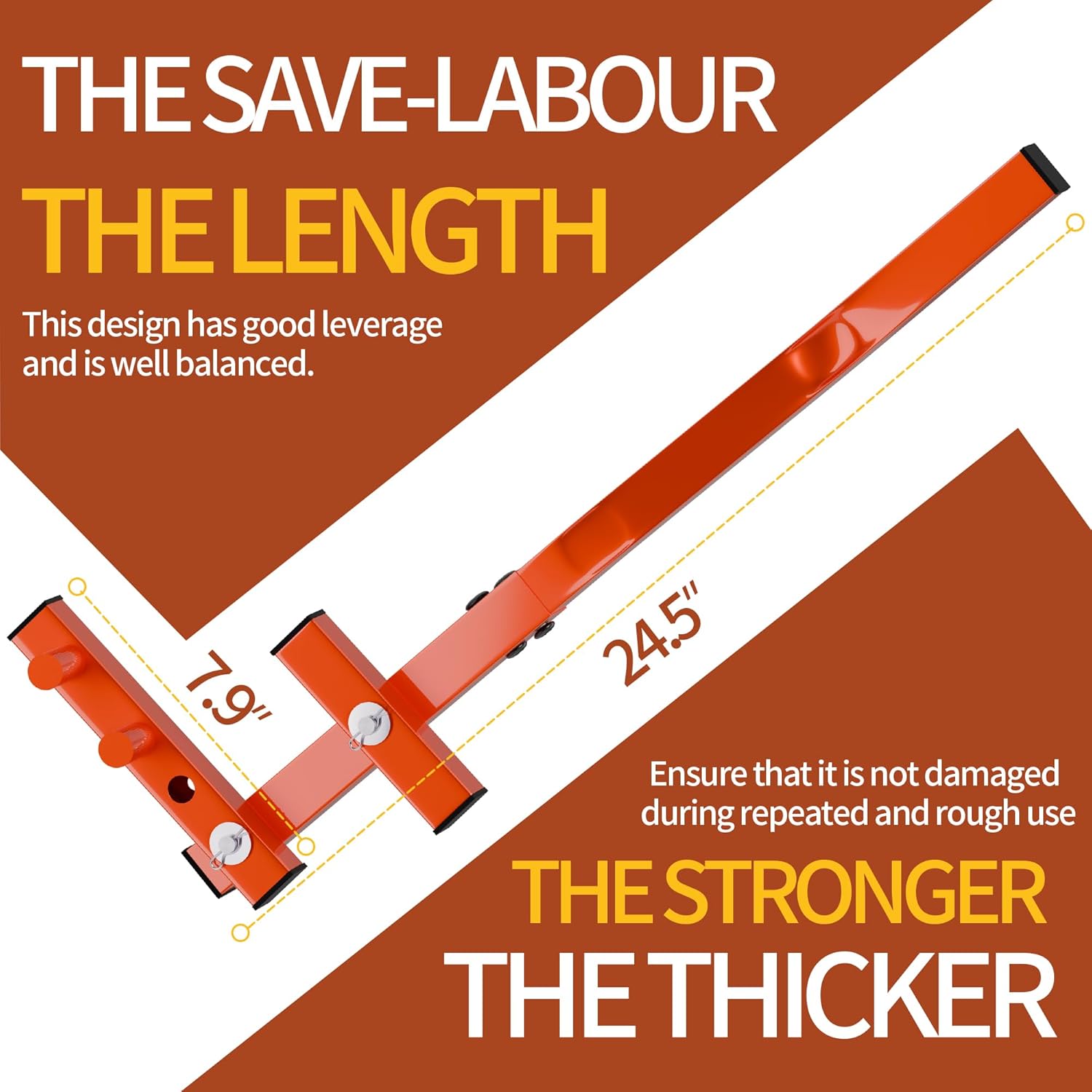 Deck Board Straightening Tool, Heavy-Duty Steel Adjustable Deck Tool, Deck Board Removal tool With Removable Grip for Easy Storage, Door Gap Adjustment Tool to Tighten up The Gaps