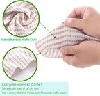 Kitchen Washcloths 6 Pack, 10x14 Inch Small Dish Cloth for Washing Dishes, Lint Free Fast Dry Reusable Cleaning Cloth, Ultra Soft & Scratch Free Waffle Dish Rag, Easy to Rinse Multicolor Dishcloth