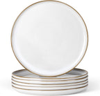 Herogo Ceramic 10.43 Inch Dinner Plates Set of 6, Stoneware Dinner Plate Set, Double Reactive Glaze Large Dinnerware Plates for Kitchen, Microwave, Oven & Dishwasher Safe, Ivory White