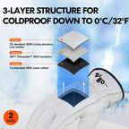 Vgo... 2-Pairs 32℉ or Above Lined Winter Cow Grain Leather Work and Driver Gloves (Size L, Cream, CA9501F)