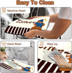 Coffee Maker Mat for Countertops, 12" X 20" Absorbent Dish Drying Mat for Kitchen Counter, Easy to Clean Kitchen Drying Matt Rubber Backing, Fit Under Coffee Espresso Machine Pot Dish Rack
