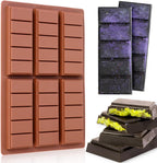 Chocolate Bar Mold, Deep Silicone Bar Mold for Stuffed Chocolate Bar, Wax Melt, Candy Bar Mold 1 Pack (5 Snap)