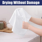 Homaxy Microfiber Waffle Weave Kitchen Dish Cloths, 12 x 12 Inch Ultra Absorbent and Solid Color Dish Towels for Kitchen Fast Drying Dishcloth for Washing Dishes, 6 Pack, White