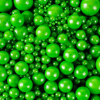 Kasvan Christmas Green Pearl Sugar Sprinkles - Edible Candy Pearls 130g/4.58 Oz, Mix Size, Baking Cake Decorations, Ice Cream Toppings and Cookie Decorating, Wedding Party Chirstmas Supplies