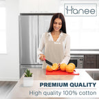 HANEE Cotton Aprons for Women and Men | Cross-Back Apron with Pockets