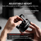 MHW-3BOMBER 58mm Espresso Tamping Station, Adjustable Height Bottomless Portafilter Tamping Station with Non-slip Silicone for 58mm Espresso Machines, Aluminum Alloy, YU Series, T5839-OS