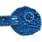 Edible Royal Blue Sugar Pearls Candy Sprinkles 120G/ 4.23Ounce Baking Cake Sprinkles Cupcake and Cake Topper Cookie Decorations Wedding Party Valentines Halloween Christmas Supplies