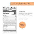 Stellar Eats Grain-Free Coffee Cake Baking Mix | Gluten-Free, Dairy-Free, Plant-Based, Paleo-Friendly, Naturally Sweetened with Date Sugar, Certified Kosher | Almond Flour-Based | 12.6 oz | 1 Pack