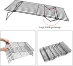 Cooling Rack, 3-Tier Stainless Steel Stackable Baking Cooking Cooling Racks for Cooling Roasting Grilling, Collapsible & Heavy Duty, Oven & Dishwasher Safe