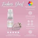 Bakell - Soft Pink Tinker Dust (4g, 1x Mini Spray Pump) Edible Glitter for Food, Desserts, and Beverages!