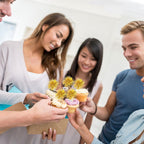 80 Pcs Firework Cupcake Topper Gold Graduation Cake Decorations Foil Frill Toothpicks for Party Decoration, Cake Toppers, Picnics, Bar, Birthday, Holiday (Gold)