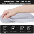 Food Grade Silicone Espresso Tamping Mat for Counter – Multi-Slot Coffee Tamper Mat for Barista Espresso Machine Accessories – Waterproof Neat Tamp Station Coffee Bar Mat for Countertop Gray