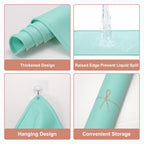 uxcell Silicone Pastry Mat, 27.5" x 19.7" Silicone Baking Mat with Measurements, Non-Stick Dough Rolling Mat for Making Pastry Cookies Bread Pizza Green