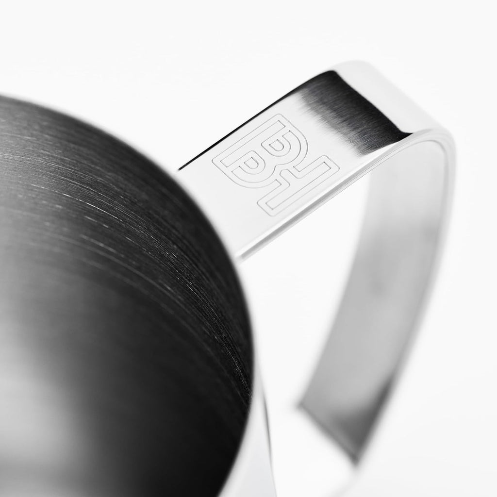 Milk Pitcher – 600ml Polished Stainless Steel, Precision Spout & Handle Alignment, Internal Measurement Markings, Premium 304 Stainless Steel Milk Steaming Pitcher for Latte Art