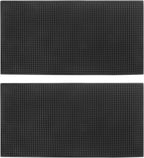 2 Pack Rubber Bar Mats, 24" x 12" Black Large Bar Service Mat, Spill Mat for Countertop, Bartending, Rubber Bar Mats, Efficient and Stylish Solution for Every Bartending Need,by KUKLIPJIM