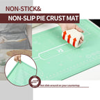 Silicone Baking Mat 20"L x 28"W, Extra Thick Dough Rolling Pad with Measurements and Edge Heightening, Non-stick Food Grade Silicone Pastry Mat for Pastry, Bread, Cookies