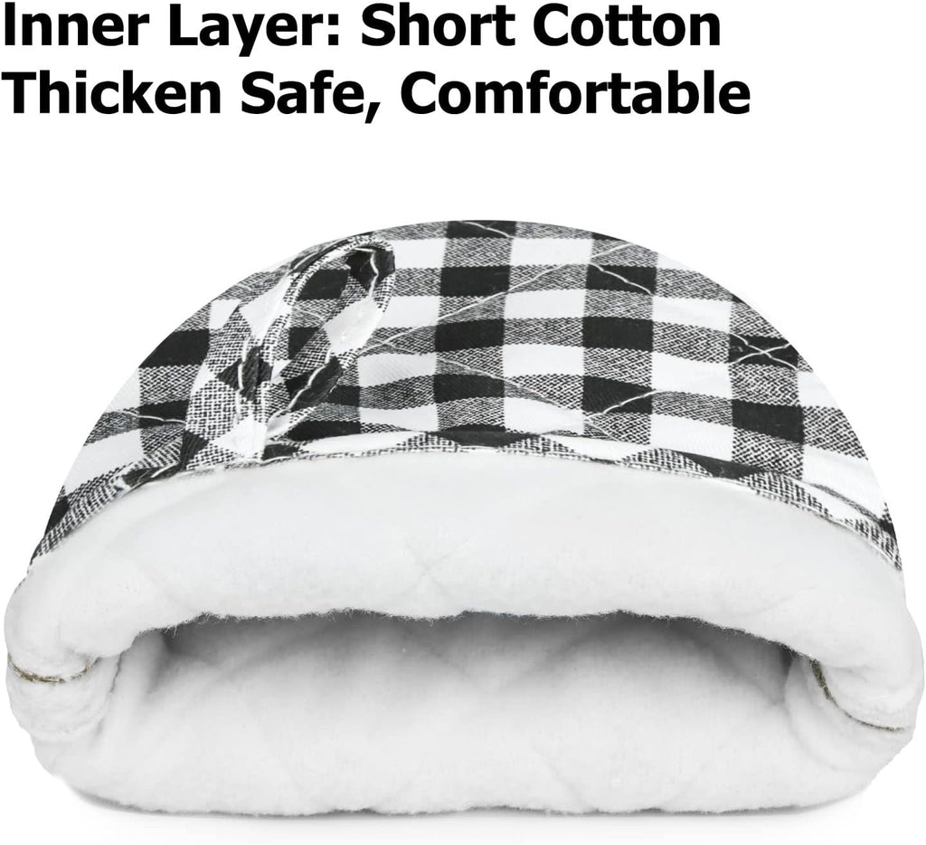 1 Pair Short Oven Mitts, Heat Resistant Silicone Kitchen Mini Oven Mitts for 500 Degrees, Non-Slip Grip Surfaces and Hanging Loop Gloves, Baking Grilling Barbecue Microwave Machine Washable