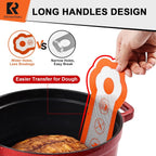 Cook's Aid 2 Pcs Silicone Bread Sling for Dutch Oven, Non-Stick Bread Baking Mat Set, Reusable Sourdough Bread Sling with Long Handles for Easier Transfer for Dough