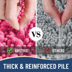 Arotive Luxury Chenille Bathroom Rug Mat, Extra Soft Thick Absorbent Shaggy Bath Rugs, Non-Slip Machine Wash Dry, Plush Bath Mats for Bathroom, Shower and Tub, 47x24, Deep Pink