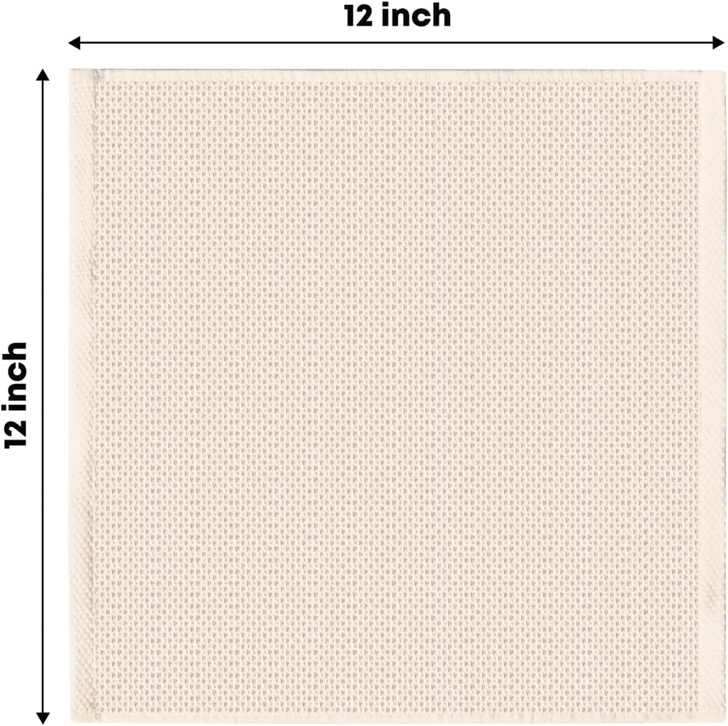 Artoid Mode 100% Cotton Beige Waffle Weave Kitchen Dish Cloths, 12x12 Inch Ultra Soft Absorbent Quick Drying Kitchen Dish Towels Set of 6