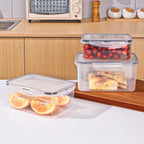 5 PCS Plastic Containers with Lids 94oz-10oz Freezer Containers for Food Storage，Airtight Fruit and Vegetable Storage, Microwave Safe Stackable Storage for Snack Sandwich