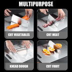 Titanium Cutting Board - 2025 New Upgrade 100% Pure Titanium Cutting Boards for Kitchen Double Sided Non Toxic Titanware Cutting Board,Hygiene Durable Dishwasher Safe Chopping Board (14"L x 10"W)