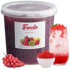 Fanale Grape Popping Boba Pearls, Vegan, Non GMO, Gluten Free, Fat Free, Perfect for Bubble Tea, Smoothies, Ice Cream, Desserts, and Beverages.