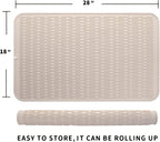 Silicone Dish Drying Mat for Multiple Usage,Easy clean,Eco-friendly,Heat-resistant Silicone Mat for Kitchen Counter or Sink,Refrigerator or Drawer Liner Tapioca 3XL 28 inches x 18 inches