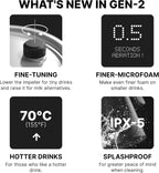 Subminimal NanoFoamer Pro Gen-2 – Revolutionary Hands-Free Microfoam Milk Maker for Cafe-Quality Foam, Coffee Bar Accessories for Dairy & Plant-Based Milk, Perfect Coffee Gifts – US Plug Type