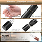 WDT Tool Espresso Distribution Tool, Coffee Distribution Tool with Magnetic Stand, Espresso Accessories with 6 Extra Φ0.25mm Stainless Steel Needles for Barista (Light Black, H：4.8 inches)