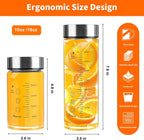 Glass Juice Bottles 4 Pack 10 oz - Wide Mouth Glass Water Bottles with Lids - for Juicing, Protein, Smoothie, Milk, Reusable, BPA Free, Stainless Steel Lids, Blender, Shaker Bottle (10oz/300ml)