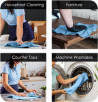 Avalon Towels Microfiber Cleaning Cloths Value Pack of 36 Size 16" x 16", Highly Absorbent, Lint Free, Reusable and Washable, Multicolor