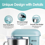 Kitchen in the box Stand Mixer, 900W 8.5QT Kitchen Electric Mixer, 6-Speed Large Capacity Food Mixer for Home Cooks with Egg Whisk, Dough Hook & Flat Beater (Blue)