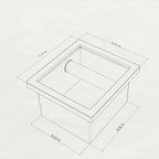 Bottomless Coffee Knock Box, Stainless Steel Espresso Knock Box Chute for Coffee Grounds, Counter Mounted Knock Box, Open Bottom Countertop Knock Box for Commercial Coffee Shop Office Home