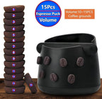 Coffee Knock Box, Espresso Knock Box with Barista Towels, Coffee Grounds Container Disposal,Removable Knock Bar and Non-Slip Base, Espresso Machine Accessories,Black, JDHAVMOS