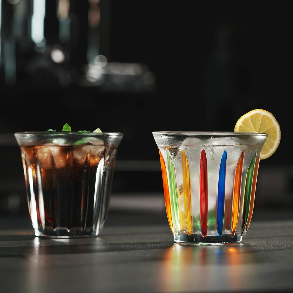 MHW-3BOMBER Espresso Coffee Glasses Set of 6 Drinking Glasses 8.1OZ Latte Glasses for Beverage, Water, Whiskey, Juice, Cocktail, Beer G6195-0S