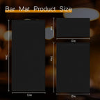 Tioncy 6 Pcs Bar Mat for Countertop 6 x 12 Inch, 18 x 12 Inch, 24 x 12 Inch Non Slip Rubber Mat Service Spill Cocktail Bartending Coffee Bar Mats for Hot Dishes Restaurants Barbershop Hot Pads, Black
