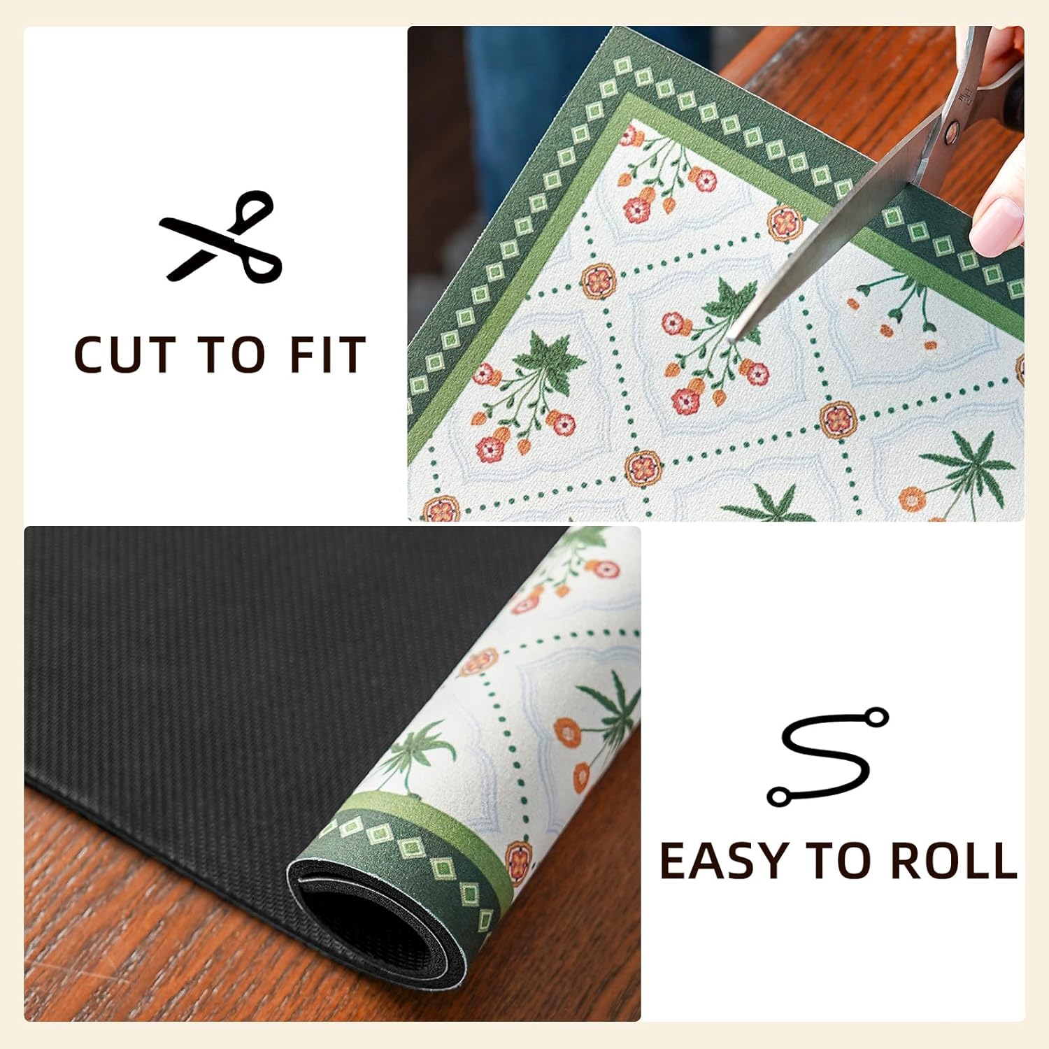 Dish Drying Mat Diatomaceous Earth Soft Coffee Mat, Silicone Dish Drying Mat for Kitchen Counter or Sink for Kitchen Bathroom Coffee Bar (Green, 16 x 24 Inches)