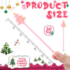 30 Pcs Christmas Drink Stirrers Xmas Stir Stick Holiday Coffee Swizzle Stick Reusable Plastic Hot Cocoa Bar Chocolate Decoration Cocktail Mixer(Christmas Tree,Pink Color)