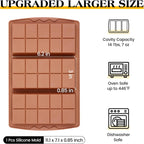 1 Pc Chocolate Bar Mold Deep Large Chocolate Molds Silicone Break Apart Thick Silicone Molds for Candy Bar (10 Snap）