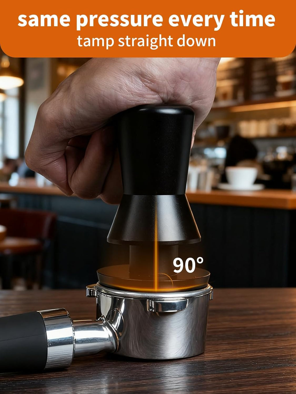 53.3mm Espresso Tamper, Coffee Espresso Accessories with Ergonomic Handle, Tamper Tool Espress Includes 15lb/25lb/30lb Replacement Spring, Coffee Tamper Fits for Breville 54mm Portafilters