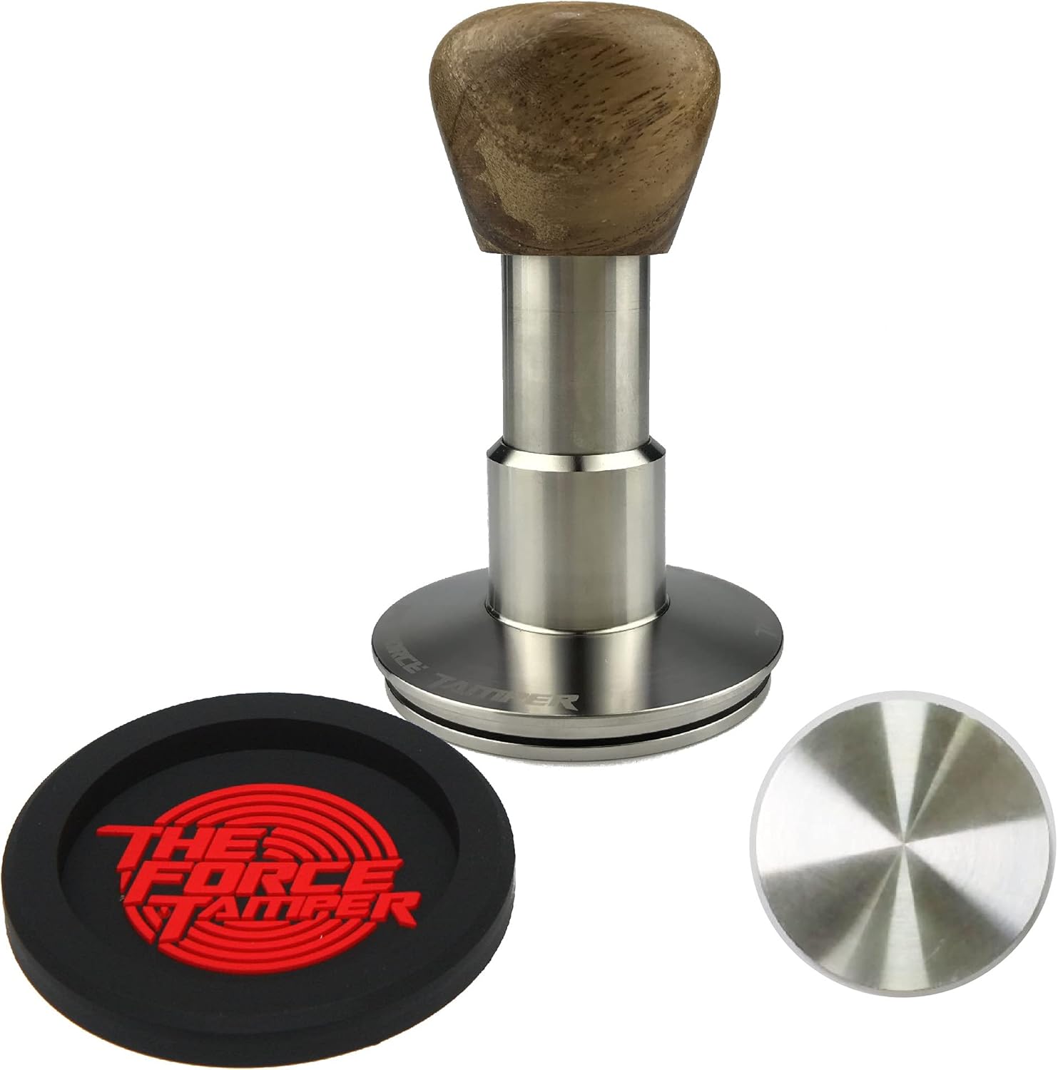 The Force Tamper Automatic Impact Coffee Tamper Standard Set Wood Handle (Triangle, 53.00mm)