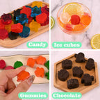 Actvty Halloween Candy Mold Silicone Chocolate Molds, 4 Packs Pumpkin Molds and Ghost Molds for Making Chocolate, Jelly, Gummy, Snack, Wax Melt, Ice Cubes, Cake Decor