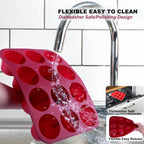 Nalchios Silicone Muffin Pan 12 Cups Deep Jumno, Chocolate Molds Silicone, Nonstick BPA Free Silicone Baking Molds, Dishwasher & Microwave Safe Muffin Tin, Easy To Use and Clean Candy Molds