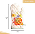 Maison d' Hermine Oven Gloves 100% Cotton Oven Mitt 7" x 13" with Loop Heat Resistant, BBQ, Cooking Gloves, Baking, Grilling, Kitchen, Handling Hot Pans (Pack of 1, Lumina)