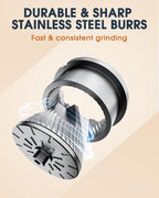 Mini Manual Coffee Grinder with CNC Stainless Steel Conical Burr & 40 Adjustable Settings, Portable Hand Coffee Bean Mill with 30g Capacity & Crank, Great for Travel, Camping, Espresso, Pour Over, etc