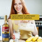 Jimoco® Syrup Pump Dispenser + Torani® CREME DE Banana Syrup, 25.4 oz - Coffee Syrup Pump & Flavoring Bundle