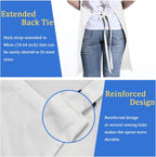 4 Pack Chef Apron, Adjustable Apron with 2 Pockets, Unisex Personalised Apron for Cooking, Kitchen, Restaurant