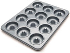 Fox Run Non-Stick Mini Donut Pan, 12-Cavity Donut Mold, Makes 2" Bite Sized Donuts